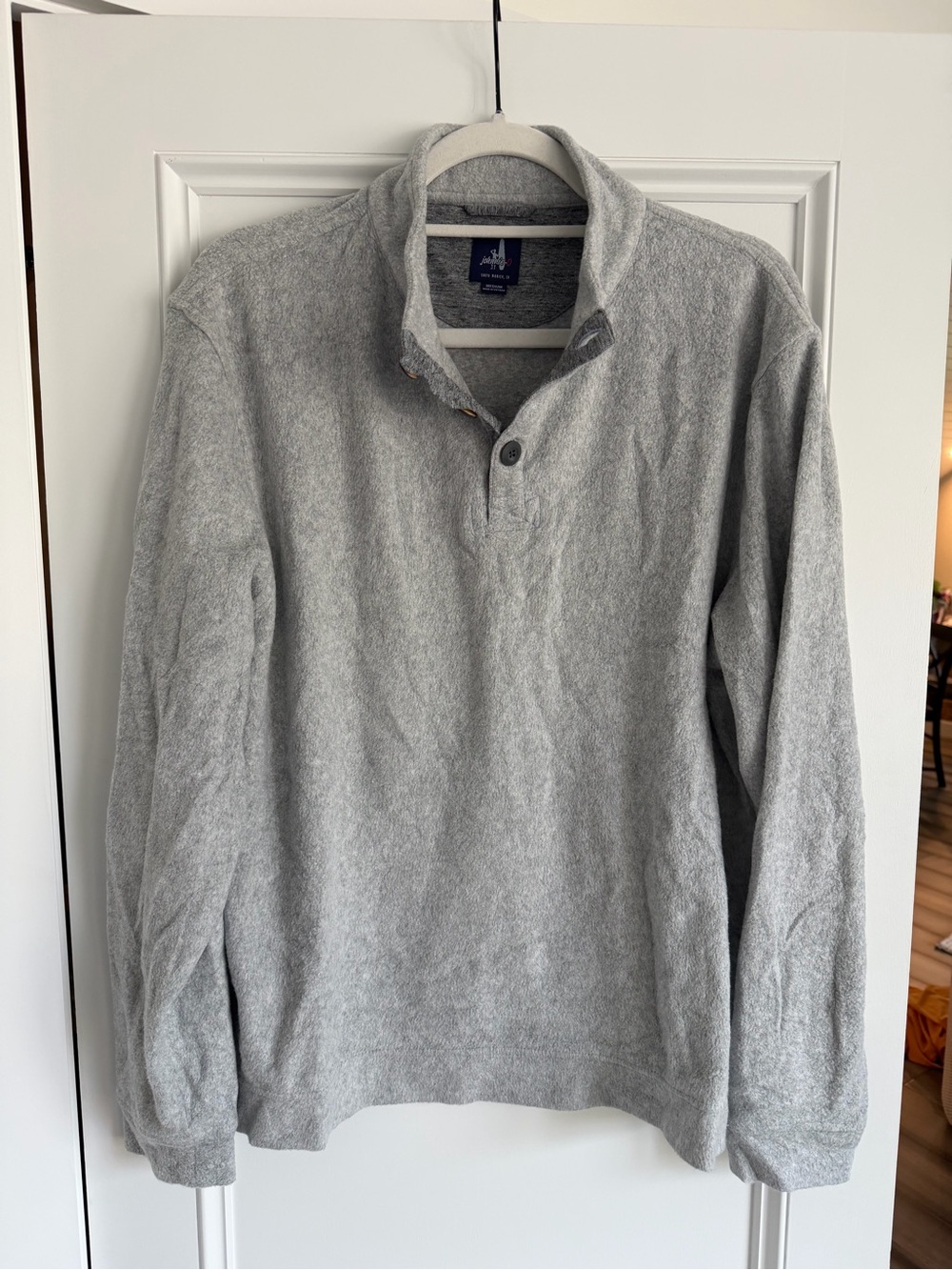 Johnnie-O Gray Men's Pullover Quarter-Button Sweater